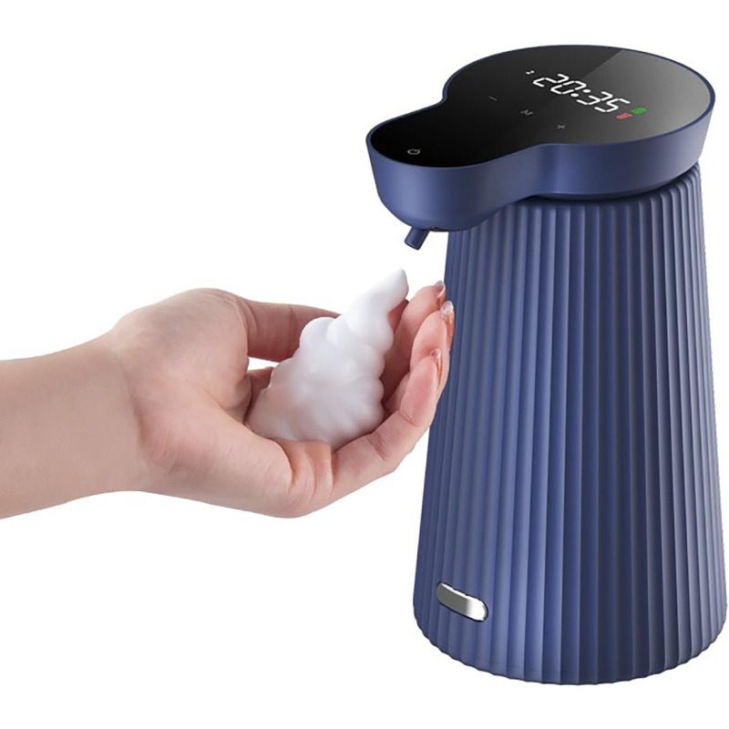 Soap Dispenser Pump - เครื่องทำสบู่โฟม เครื่องจ่ายสบู่อัตโนมัติพร้อมจอแสดงผล LED ปั๊มสบู่อัตโนมัติปรับได้ 3 ระดับสำหรับห้องน้ำห้องครัว