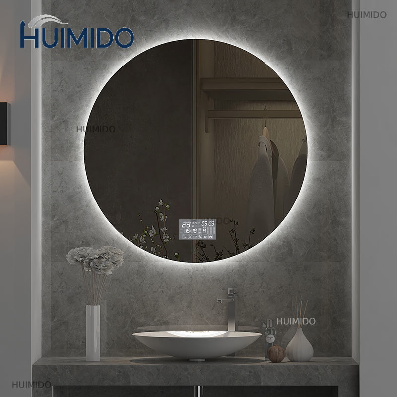 Bathroom Mirror Led - กระจกห้องน้ำทรงกลม เส้นผ่านศูนย์กลาง 70 ซม. กระจกอัจฉริยะทรงกลมพร้อมไฟ LED