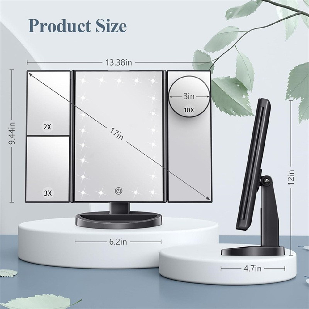 กระจกแต่งหน้าแบบพับได้ในห้องน้ - Bathroom Mirror Led บทวิจารณ์และราคา
