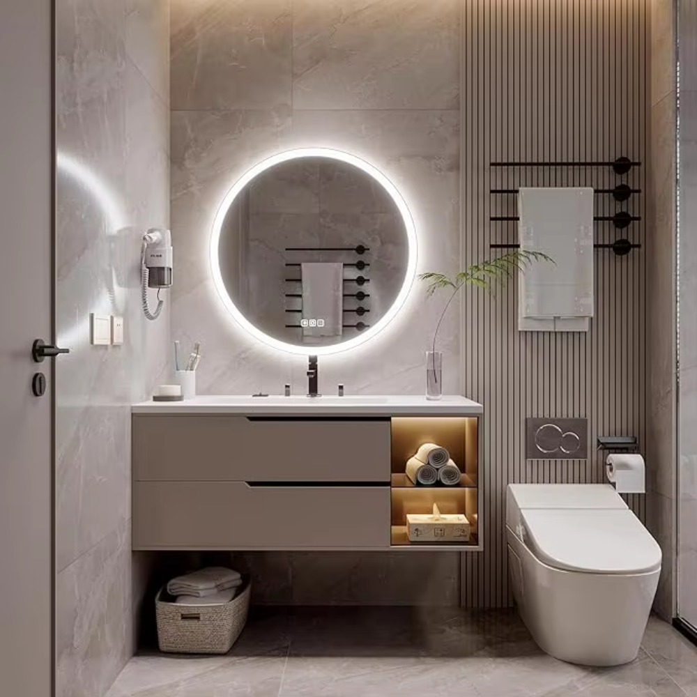 กระจกห้องน้ำอัจฉริยะ LED ทรงกล - Bathroom Mirror Led บทวิจารณ์และราคา