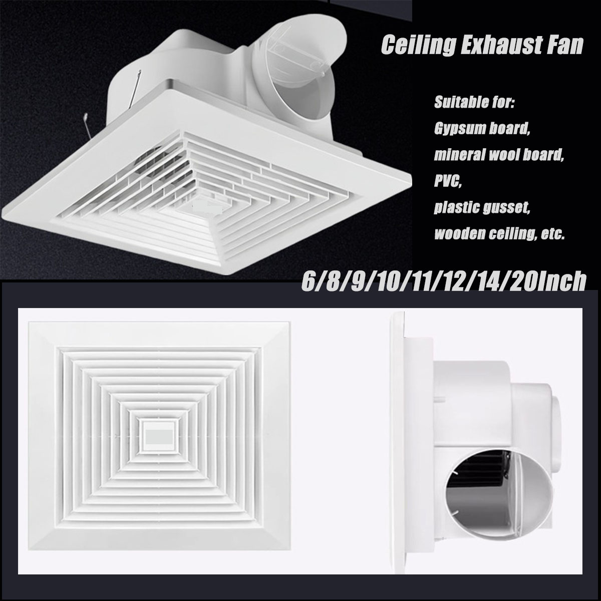 พัดลมดูดอากาศแบบท่อขนาด 6~20 น - Home Bathroom Ventilation บทวิจารณ์และราคา