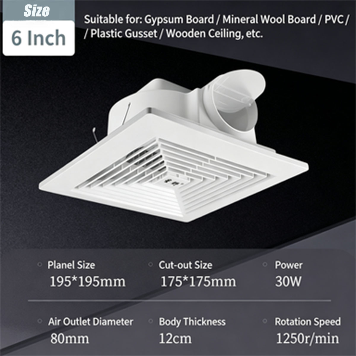 พัดลมดูดอากาศแบบท่อขนาด 6~20 น - Home Bathroom Ventilation บทวิจารณ์และราคา