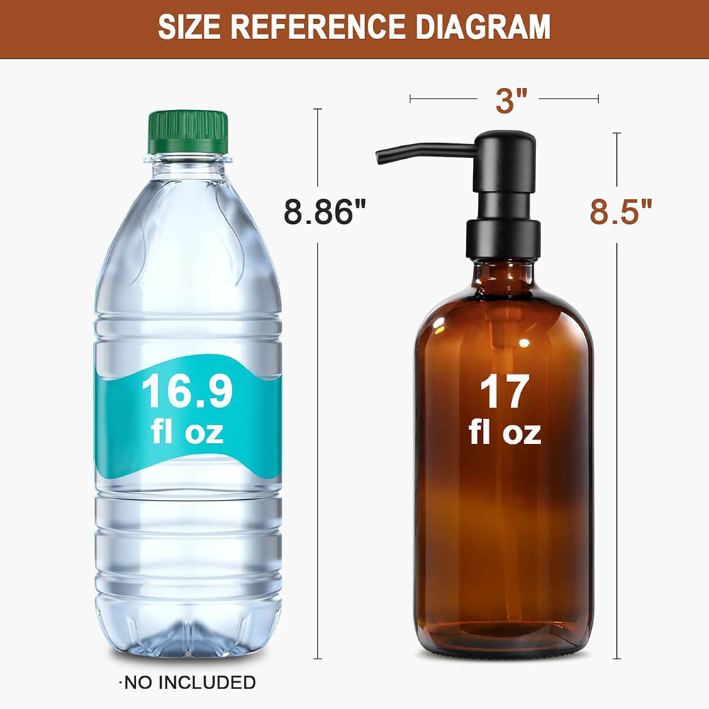 ขวดสบู่แก้วสีเหลืองอำพัน 2 ชิ้ - Soap Dispenser Pump บทวิจารณ์และราคา