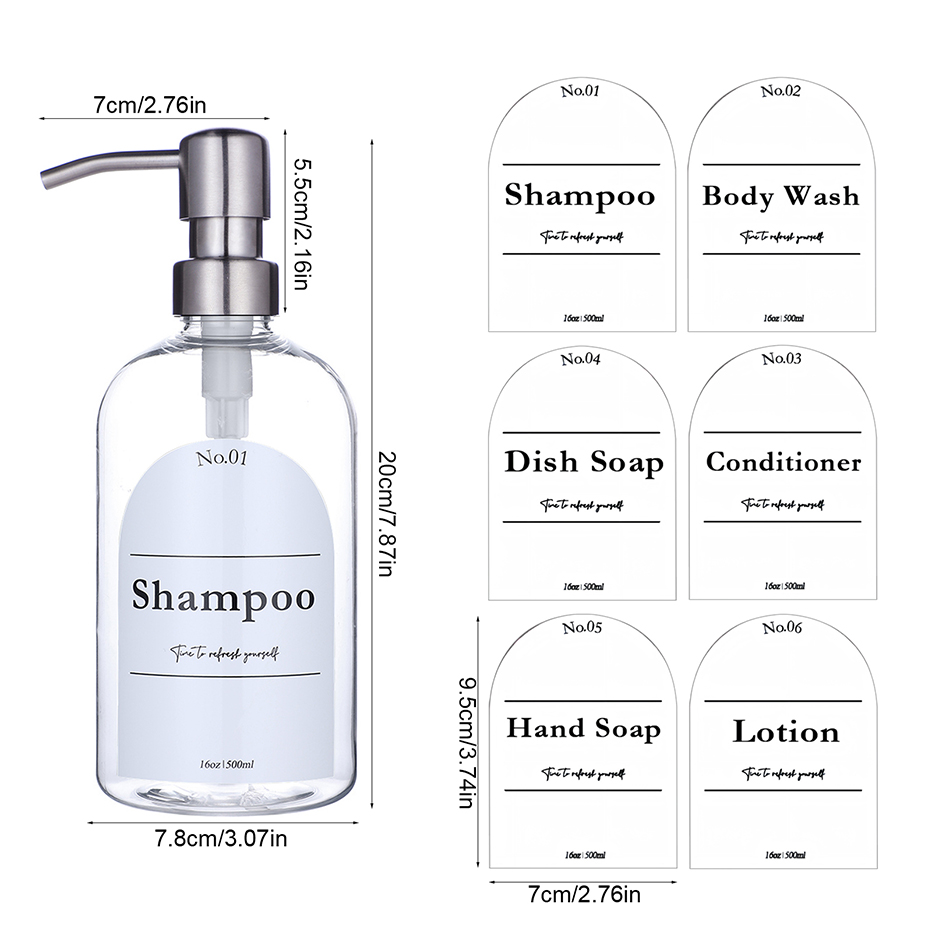 ชุดขวดใส่แชมพู ครีมนวดผม และคร - Soap Dispenser Pump บทวิจารณ์และราคา