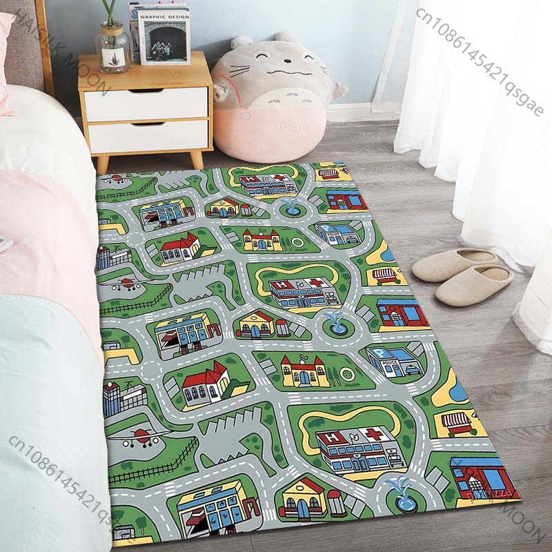 พรมลายถนนในเมืองและรูปแบบอาคาร - Home Bathroom Layout บทวิจารณ์และราคา